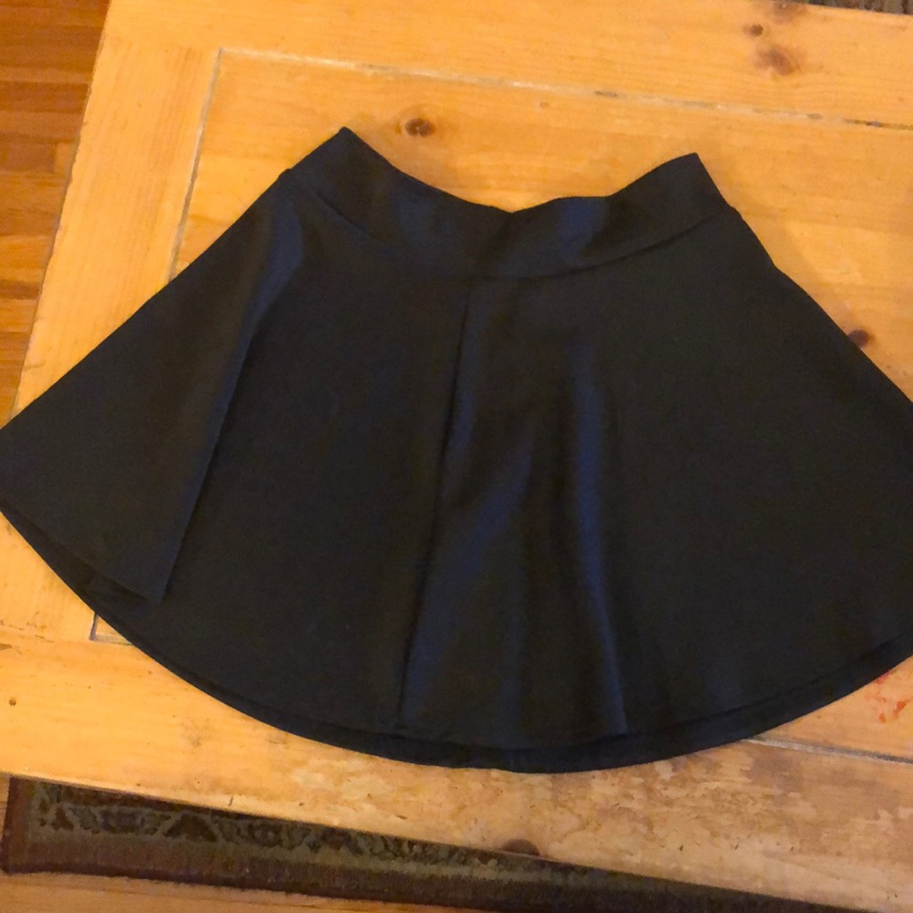 Black satin skirt